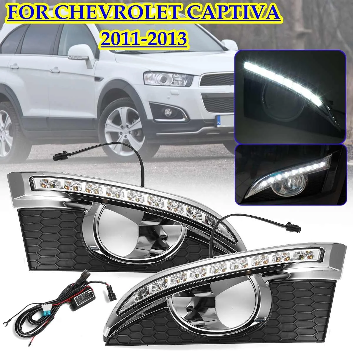 12V 2Pcs Front LED Daytime Running Light FOR CHEVROLET CAPTIVA 2011 2012 2013 DRL Driving Fog Lamp Headlight White Car Styling
12V 2Pcs Front LED Daytime Running Light FOR CHEVROLET CAPTIVA 2011 2012 2013 DRL Driving Fog Lamp Headlight White Car Styling