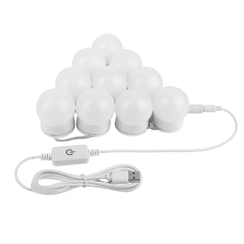 Makeup Mirror Vanity LED Light Adjustable Bulbs Kit 10 led Bulbs Cosmetic Make up Mirrors Bulb Brightness Beauty Mirror
Makeup Mirror Vanity LED Light Adjustable Bulbs Kit 10 led Bulbs Cosmetic Make up Mirrors Bulb Brightness Beauty Mirror