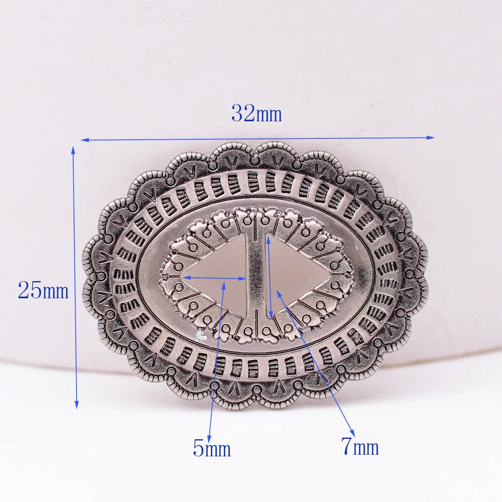 5X DIY Tribal Southeast Flower Sliver Western Cowboy Leathercraft Slotted Headstall Bridle hatband Conchos decor 32*25mm
5X DIY Tribal Southeast Flower Sliver Western Cowboy Leathercraft Slotted Headstall Bridle hatband Conchos decor 32*25mm