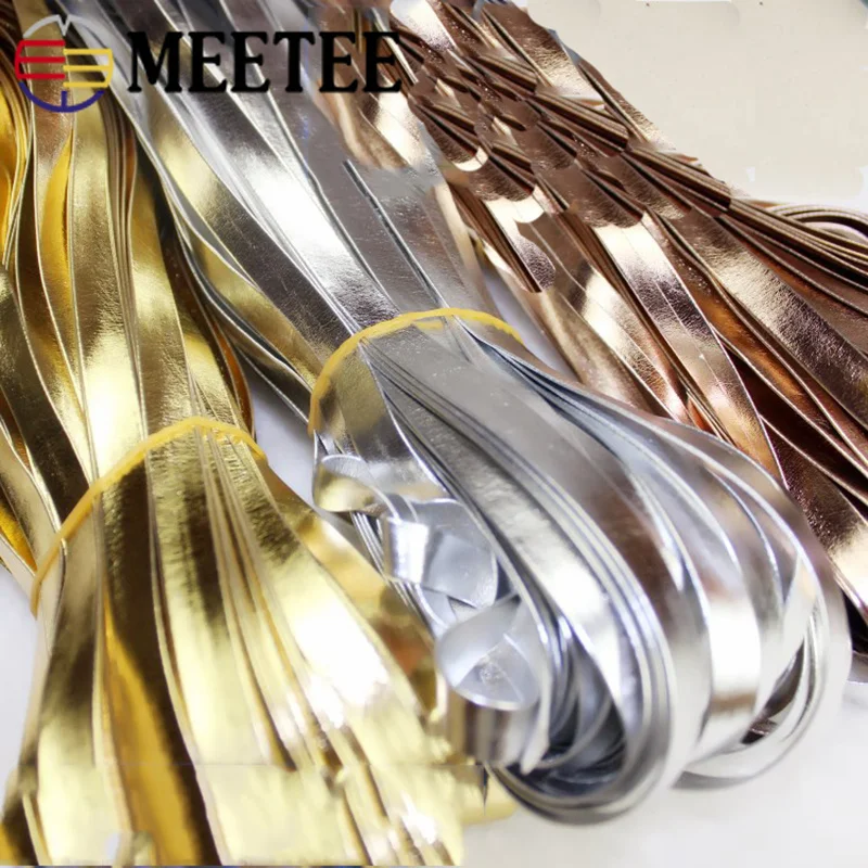 Meetee 5M 5-30mm Width Synthetic PU Leather Ribbon Gold Silver Bag Cords DIY Clothing Jewelry Decor Bows Band Necklace Material
Meetee 5M 5-30mm Width Synthetic PU Leather Ribbon Gold Silver Bag Cords DIY Clothing Jewelry Decor Bows Band Necklace Material