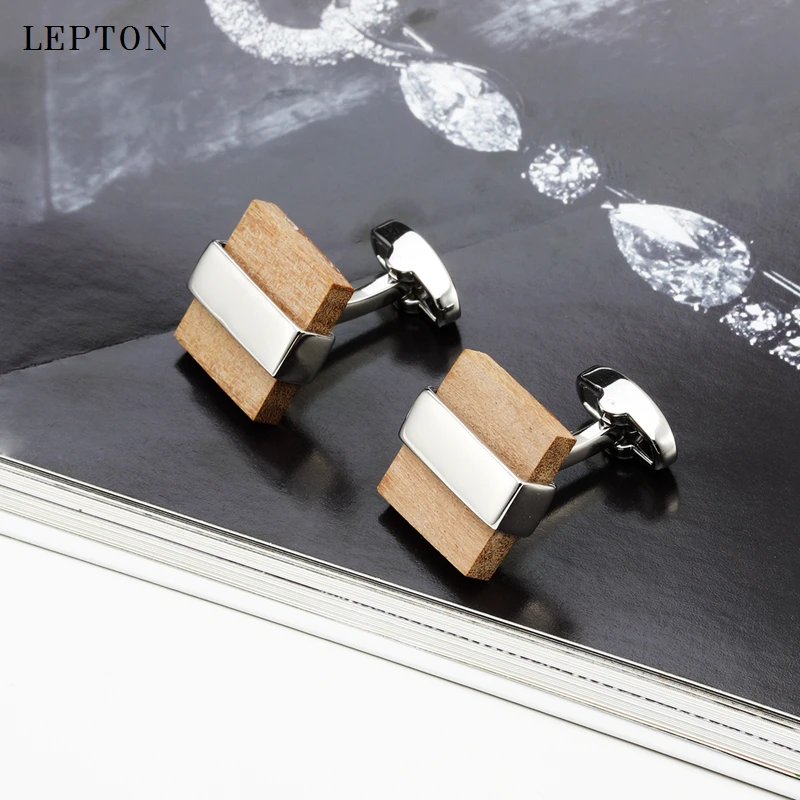 Lepton Wooden Cufflinks for Mens Shirt Cuff Cufflink Black & Silver color Wood Cuff Links For Wedding,Business,Drop Shipping
Lepton Wooden Cufflinks for Mens Shirt Cuff Cufflink Black & Silver color Wood Cuff Links For Wedding,Business,Drop Shipping