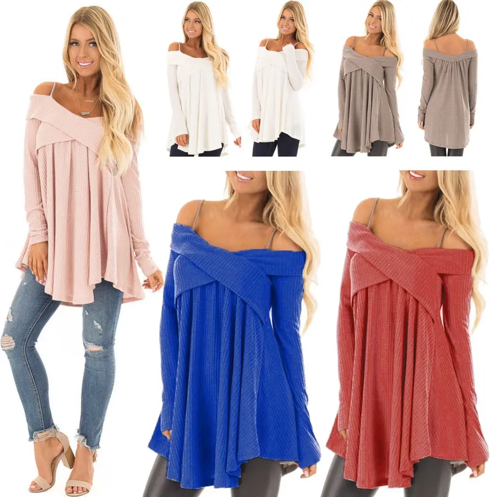 Plus Size S-5XL Women Off Shoulder Loose Full Sleeve Knitted Sweaters High Street Stylish Autumn 2018 Pullovers Tops
Plus Size S-5XL Women Off Shoulder Loose Full Sleeve Knitted Sweaters High Street Stylish Autumn 2018 Pullovers Tops