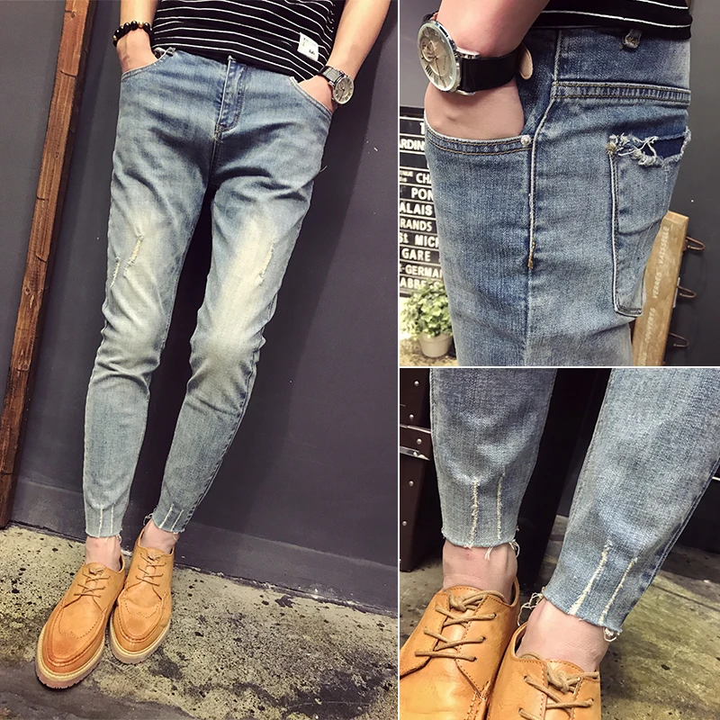 Men's jeans 2019 summer new slim cotton loose casual jeans contracted personality nine-point trousers young men's wear
Men's jeans 2019 summer new slim cotton loose casual jeans contracted personality nine-point trousers young men's wear