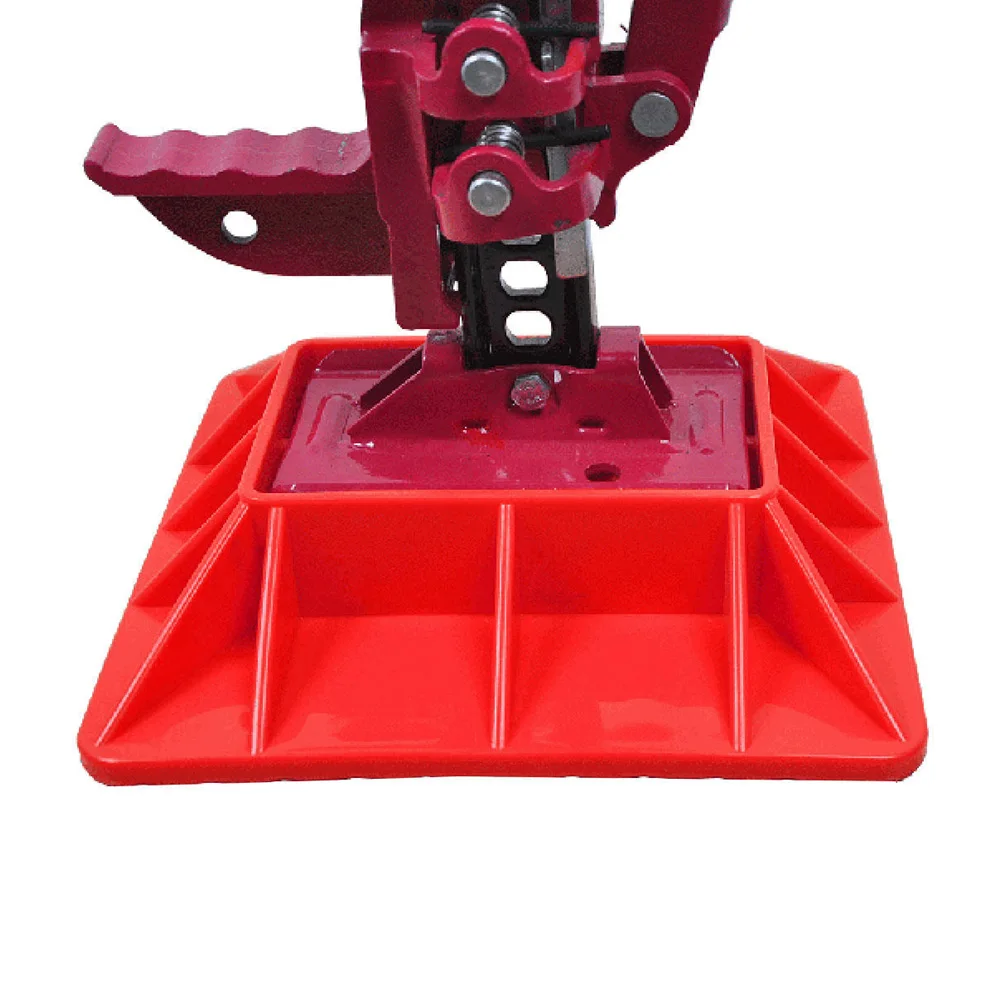 red PP Hi-Lift Jack Offroading Gear Base Surface Pad to Alleviate Jack Hoisting Sinkage Offroad Base on soft ground mud grass
red PP Hi-Lift Jack Offroading Gear Base Surface Pad to Alleviate Jack Hoisting Sinkage Offroad Base on soft ground mud grass