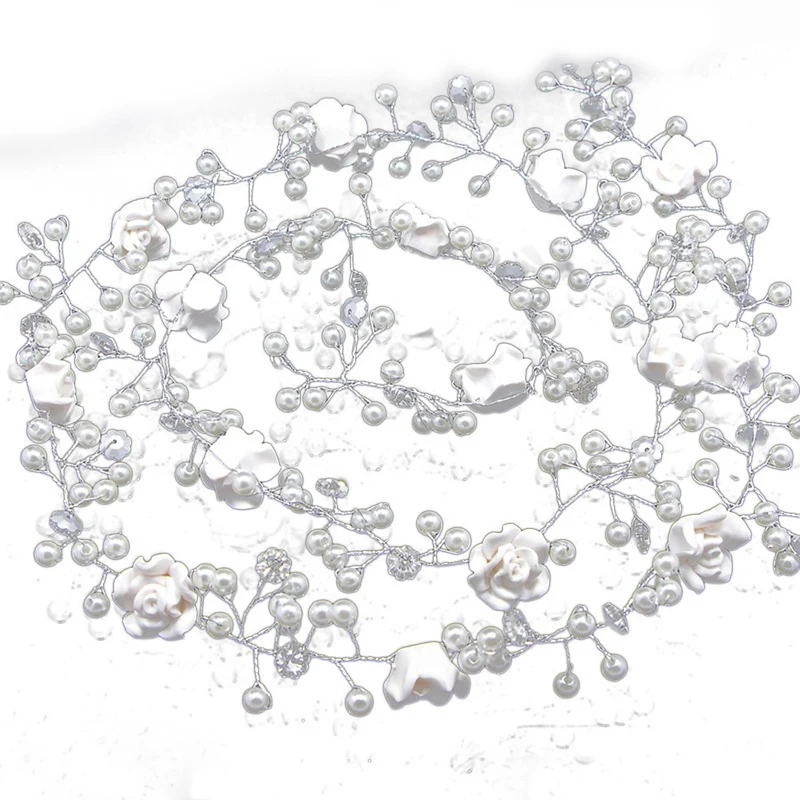 1M1 Long Flower Pearl Princess Bridal Crown Wedding Women Bridesmaid Headpiece Tiara Hair Vine Accessories Head Forehead Jewel
1M1 Long Flower Pearl Princess Bridal Crown Wedding Women Bridesmaid Headpiece Tiara Hair Vine Accessories Head Forehead Jewel