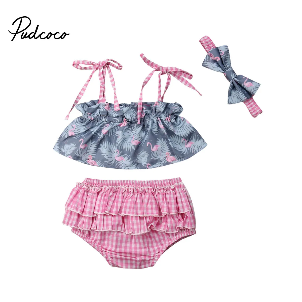 Flamingo 2019 kid Casual Clothing Set Cotton 3Pcs Baby Toddler Girls Kids Overalls Short +Bow Headband+Crop Top Clothes Outfits
Flamingo 2019 kid Casual Clothing Set Cotton 3Pcs Baby Toddler Girls Kids Overalls Short +Bow Headband+Crop Top Clothes Outfits
