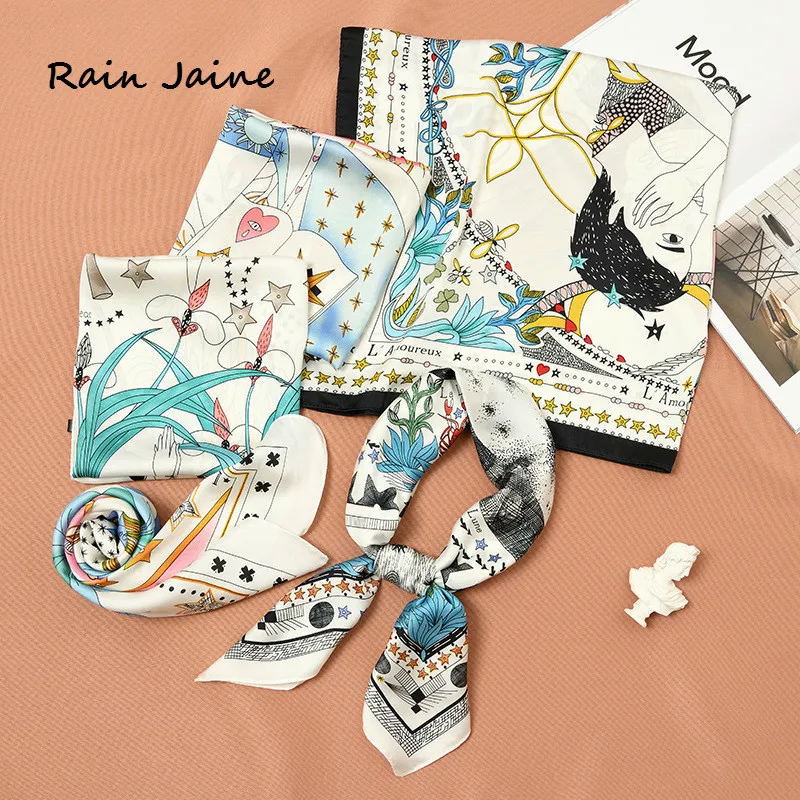 Autumn New Pattern Tarot Joker Kerchief Woman Small Imitate Real Scarf Women Chic Wind Leisure Time Printing Scarves Moda Mujer
Autumn New Pattern Tarot Joker Kerchief Woman Small Imitate Real Scarf Women Chic Wind Leisure Time Printing Scarves Moda Mujer