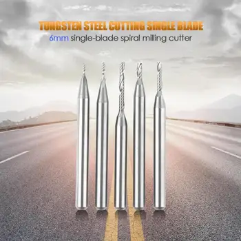 6mm Single-blade Spiral Milling Cutter Tungsten Steel Cutting Woodworking Engraving Milling Cutter CNC Engraving Machine Cutter
6mm Single-blade Spiral Milling Cutter Tungsten Steel Cutting Woodworking Engraving Milling Cutter CNC Engraving Machine Cutter