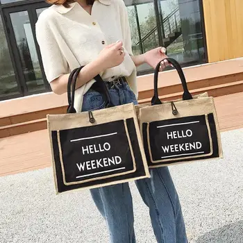 High Quality Women Linen Luxury Tote Large Capacity Female Casual Shoulder Bag Lady Daily Handbag Fresh Beach Shopping Bag
High Quality Women Linen Luxury Tote Large Capacity Female Casual Shoulder Bag Lady Daily Handbag Fresh Beach Shopping Bag