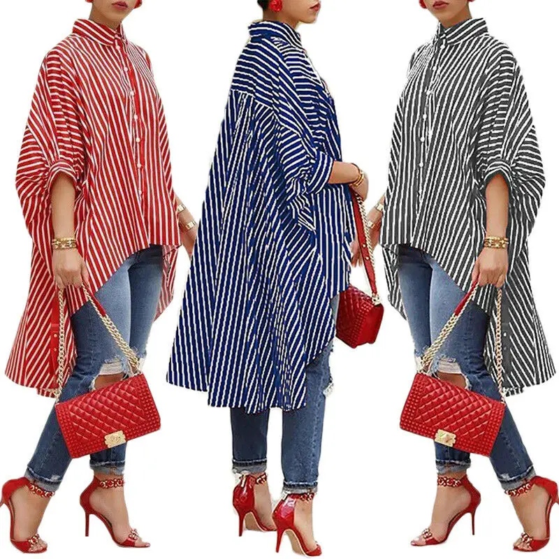 New Fashion Women Ladies Half Sleeve Loose Blouse Casual Shirt Striped Tops Shirts Clothes Elegant Soft Summer Hot Long Clothing
New Fashion Women Ladies Half Sleeve Loose Blouse Casual Shirt Striped Tops Shirts Clothes Elegant Soft Summer Hot Long Clothing