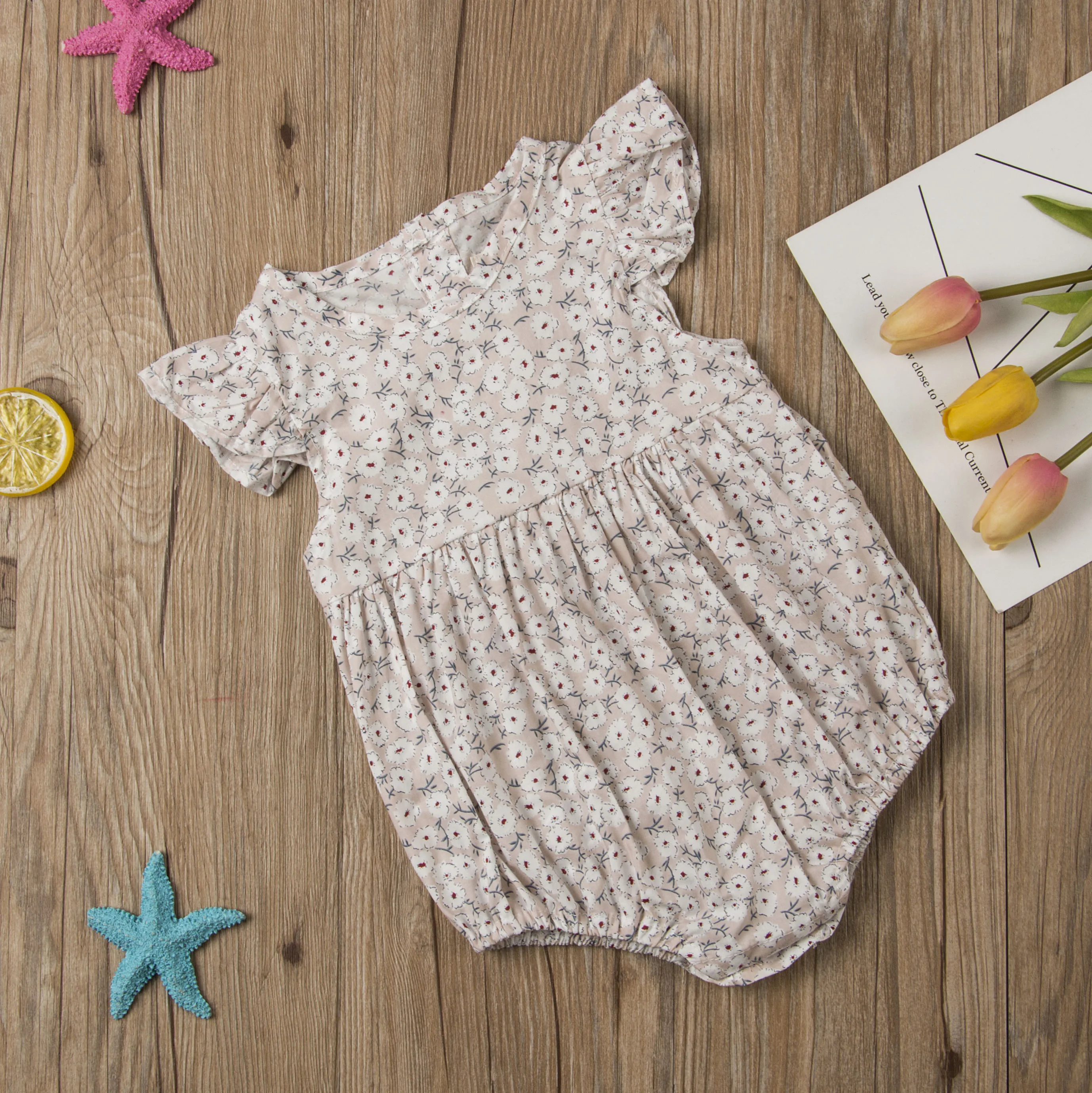 Цветочный комбинезон Pudcoco для новорожденных девочек летняя одежда маленьких с