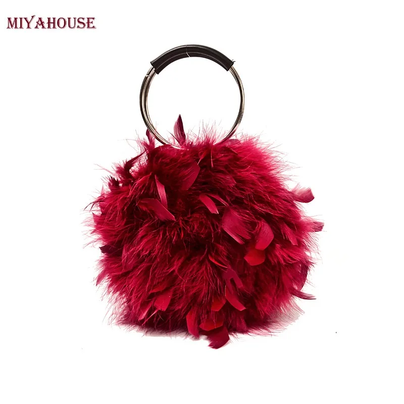 Miyahouse Sweet Style Female New Hairy Crossbody Bag Circular Plush Handbag Women Fashion Evening Bags Feather Shoulder Bag
Miyahouse Sweet Style Female New Hairy Crossbody Bag Circular Plush Handbag Women Fashion Evening Bags Feather Shoulder Bag