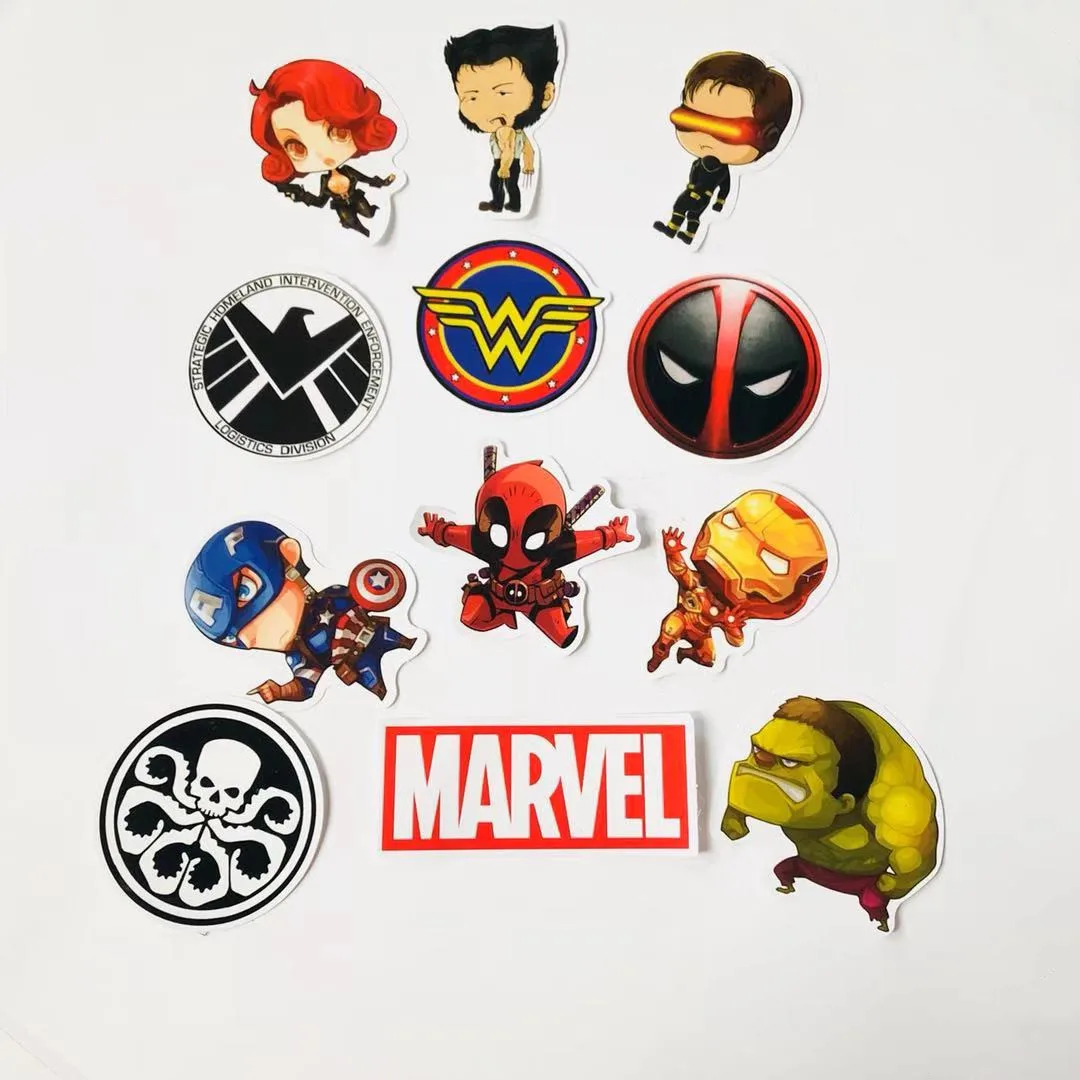 12pcs/set Avengers Spiderman Hulk Iron Man Captain America Thor Wolverine Scrapbooking Stickers /decorative Sticker Stationery
12pcs/set Avengers Spiderman Hulk Iron Man Captain America Thor Wolverine Scrapbooking Stickers /decorative Sticker Stationery