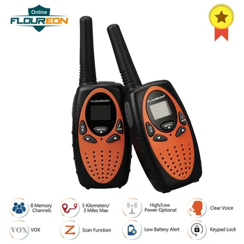 

FLOUREON XF 638 8 Channels Walkie Talkies PMR 446MHZ VOX Double Way Radio 3 Miles Distance Transmission Handheld Interphone 2pcs