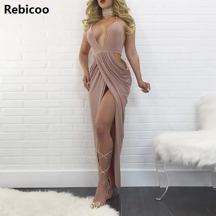 Sexy Party Dress Women Casual Maxi Dress Halter Backless Beach Dress Split Asymmetrical Hem Pleated Long Dress Vestidos
Sexy Party Dress Women Casual Maxi Dress Halter Backless Beach Dress Split Asymmetrical Hem Pleated Long Dress Vestidos