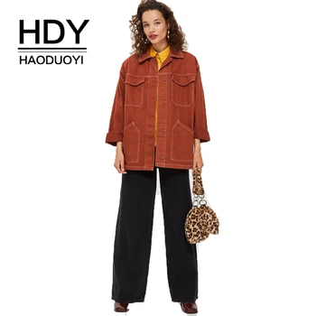 HDY Haoduoyi Small Lapel Patch Pocket Solid Color Work Jacket Autumn Streetwear Solid Regular Coat Outwear Winter
HDY Haoduoyi Small Lapel Patch Pocket Solid Color Work Jacket Autumn Streetwear Solid Regular Coat Outwear Winter