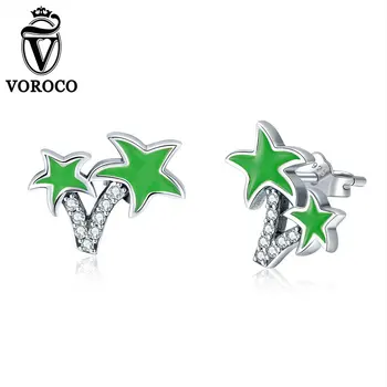 VOROCO Pure 925 Sterling Silver Earings Fresh Coconut Palm Zircon Earrings For Women Wedding Fashion Special Jewelry GXE428
VOROCO Pure 925 Sterling Silver Earings Fresh Coconut Palm Zircon Earrings For Women Wedding Fashion Special Jewelry GXE428