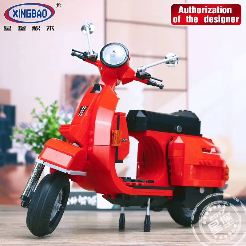 XINGBAO 03002 Block 732pcs Genuine Creative Technic Classic Series The Vespa P200 Moto Building Blocks Bricks Toys Model Diygift
XINGBAO 03002 Block 732pcs Genuine Creative Technic Classic Series The Vespa P200 Moto Building Blocks Bricks Toys Model Diygift