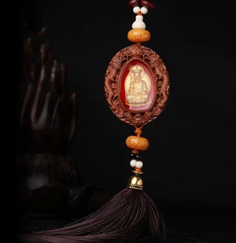 Chinese Rosewood Carved Double Dragon Buddha King Of The Inferno Bodhisattva Pendant Exquisite Car Pendant Statue Gift
Chinese Rosewood Carved Double Dragon Buddha King Of The Inferno Bodhisattva Pendant Exquisite Car Pendant Statue Gift