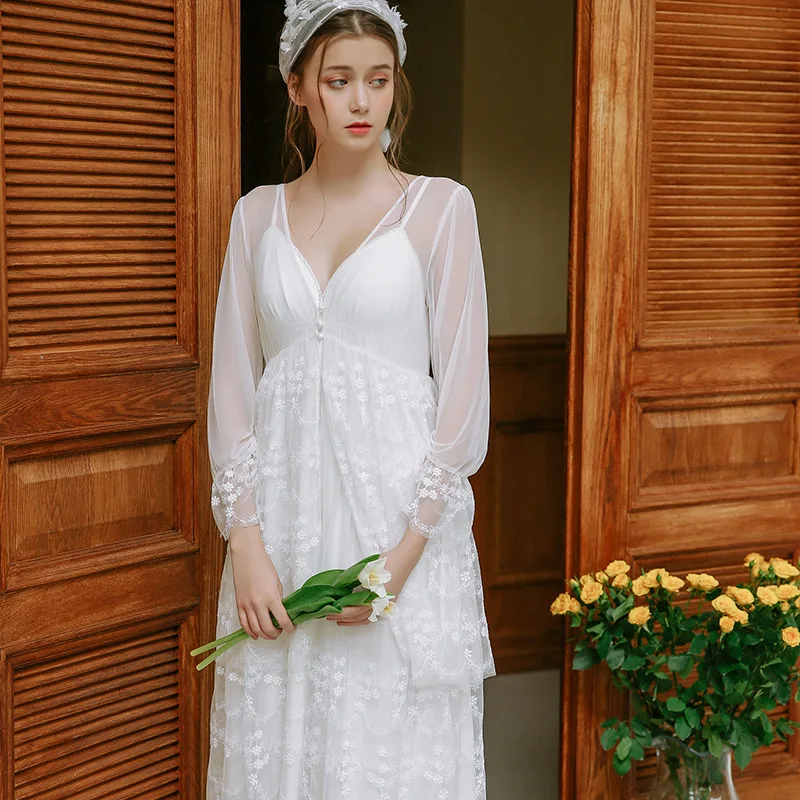 White Lace Robe Set Long Robe Spring Summer Lace Sexy Sleepwear Robes Princess Night Robe Lace Lace
White Lace Robe Set Long Robe Spring Summer Lace Sexy Sleepwear Robes Princess Night Robe Lace Lace