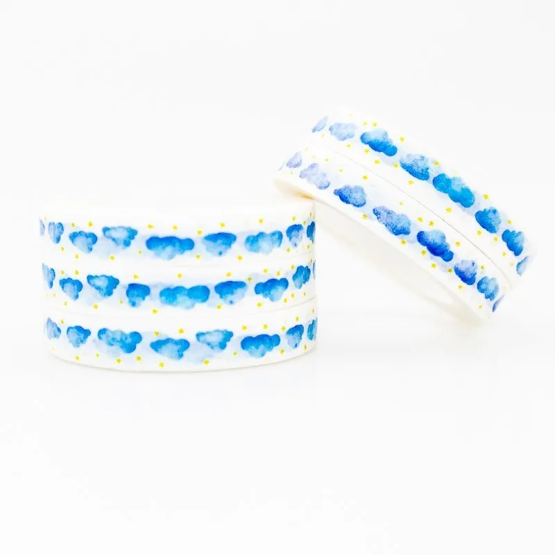 Blue Cloud Pattern Washi Masking Tape Sticky Color Decorative Tape Set DIY Decoration Office Stationery Scrapbook 1PCS
Blue Cloud Pattern Washi Masking Tape Sticky Color Decorative Tape Set DIY Decoration Office Stationery Scrapbook 1PCS
