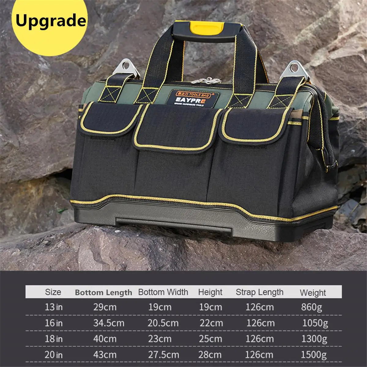 Waterproof Foldable Tool Bag 1680D Oxford Cloth Shoulder Bag Handbag Hardware Tool Organizer Canvas Storage Bag 13-20inch
Waterproof Foldable Tool Bag 1680D Oxford Cloth Shoulder Bag Handbag Hardware Tool Organizer Canvas Storage Bag 13-20inch