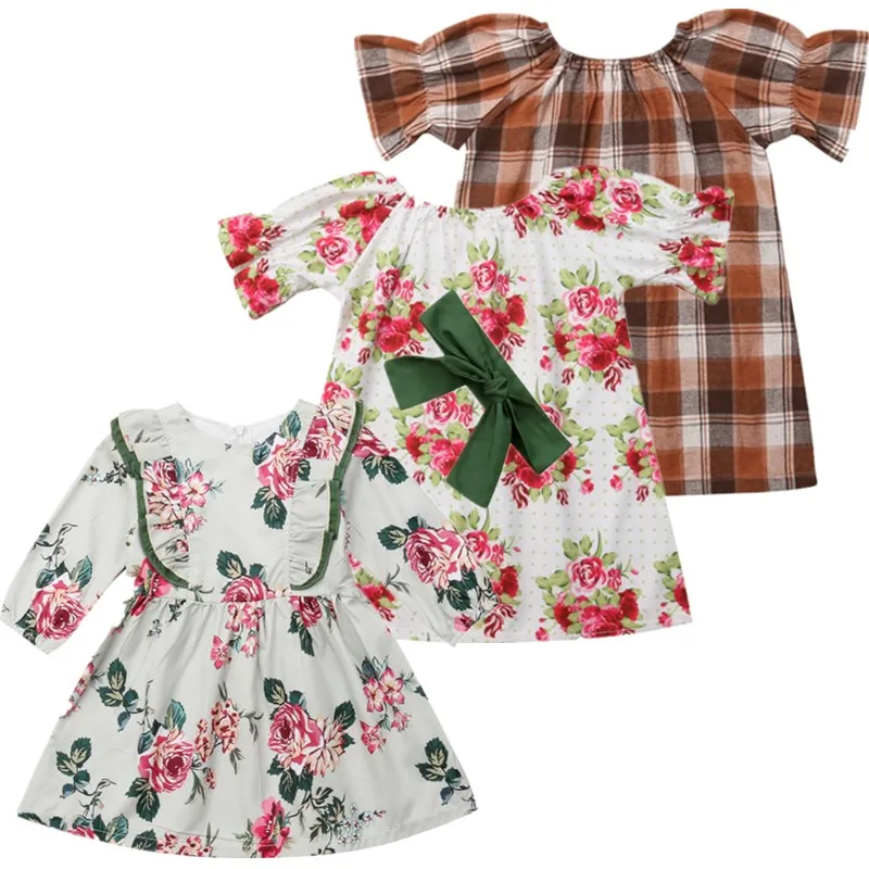 New Arrivels Toddler Baby Girls Floral Clothes Short Sleeve Dress Plaid Tutu Dress Casual Outfits
New Arrivels Toddler Baby Girls Floral Clothes Short Sleeve Dress Plaid Tutu Dress Casual Outfits