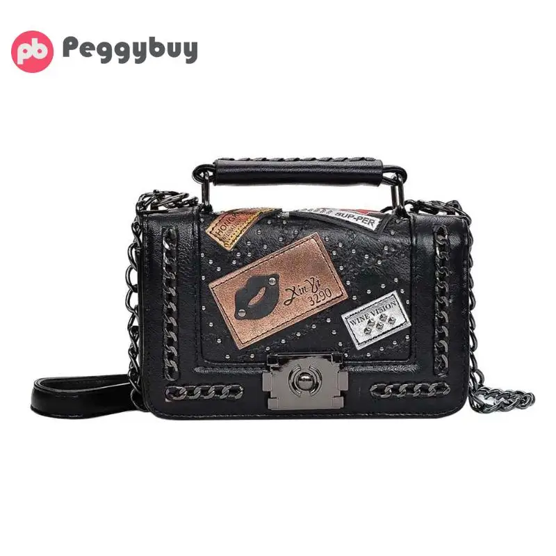 Women Fashion Vintage Rivet Small Handbag Chain Ladies Square Crossbody PU Bags Sling Party Shoulder Handbags Bolso femenino New
Women Fashion Vintage Rivet Small Handbag Chain Ladies Square Crossbody PU Bags Sling Party Shoulder Handbags Bolso femenino New