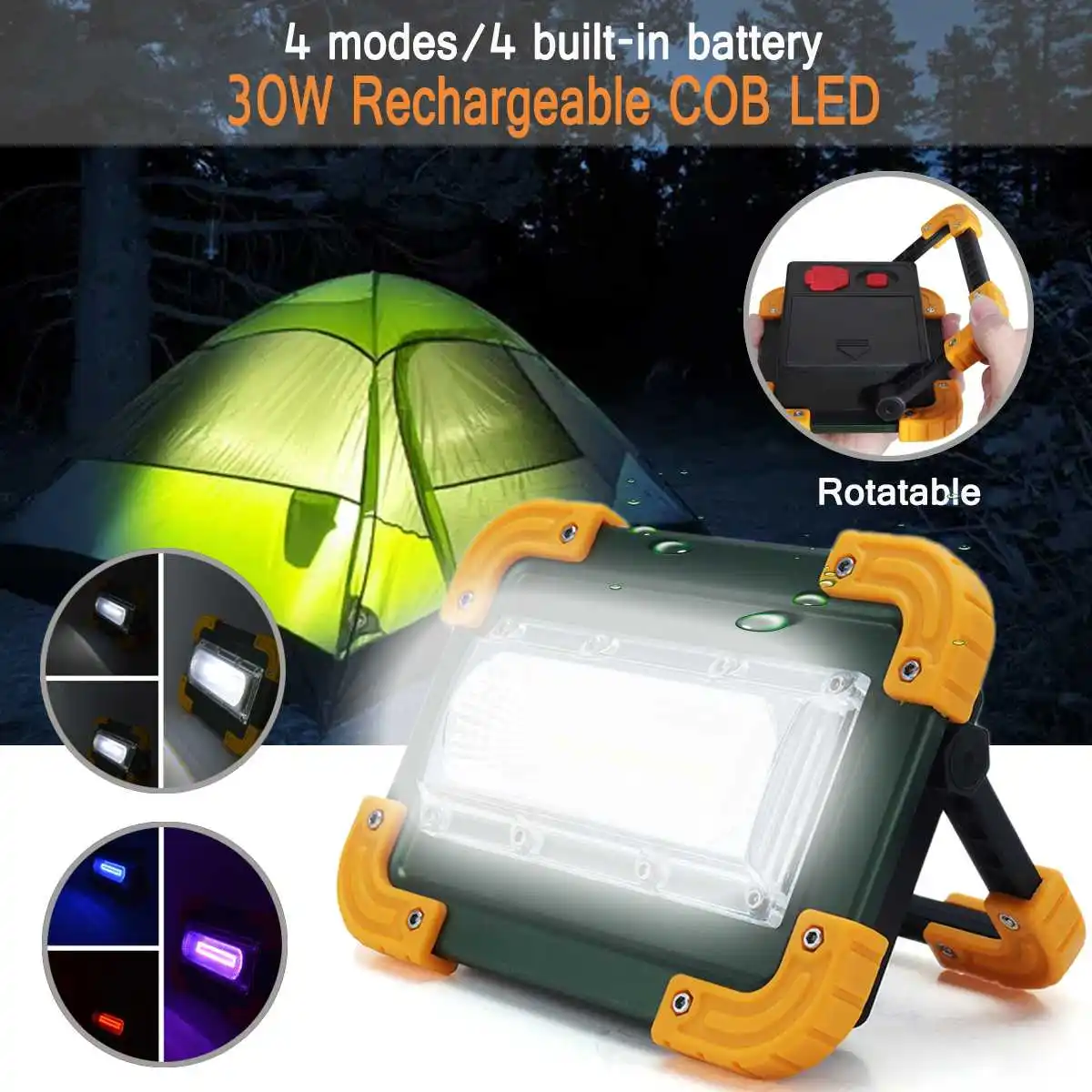 Led Portable Spotlight Led Work Light Rechargeable 4 18650 Battery Outdoor Light For Hunting Camping Led Latern Flashlight
Led Portable Spotlight Led Work Light Rechargeable 4 18650 Battery Outdoor Light For Hunting Camping Led Latern Flashlight