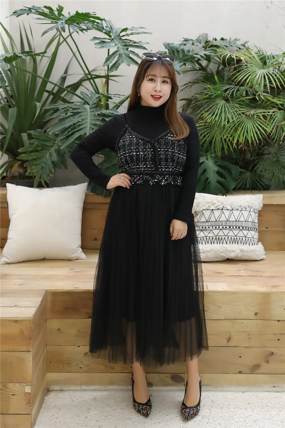 MINSUNDA Plus Size Black Sleeveless Patchwork Mesh Party Dress Women Elegant V Neck Adjustable Straps Maxi Dresses A Line Dress
MINSUNDA Plus Size Black Sleeveless Patchwork Mesh Party Dress Women Elegant V Neck Adjustable Straps Maxi Dresses A Line Dress