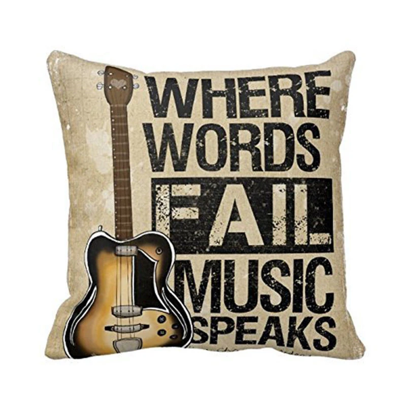 Vintage Personality flax Guitar Music Words Pillow Case For Bed Throw Pillow Case
Vintage Personality flax Guitar Music Words Pillow Case For Bed Throw Pillow Case