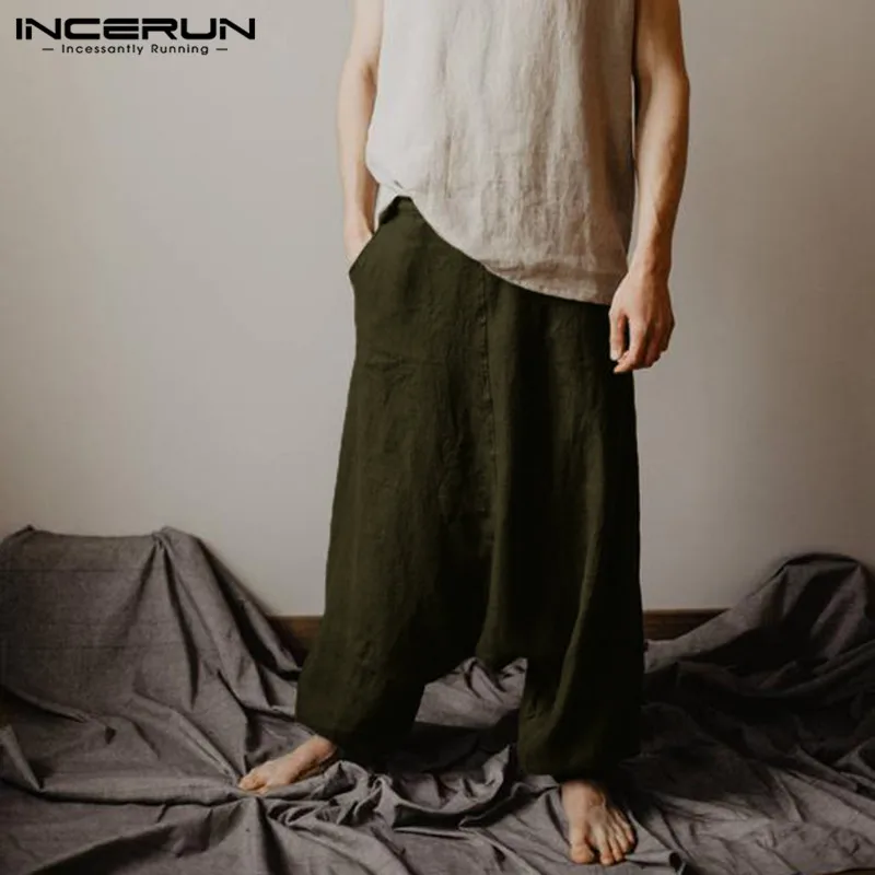 Streetwear Baggy Harem Pants Yoga-Pants Men Cotton Trouser Elastic Waist Cross-pants Joggers Crotch Wide Legs Hip-hop Man Bottom
Streetwear Baggy Harem Pants Yoga-Pants Men Cotton Trouser Elastic Waist Cross-pants Joggers Crotch Wide Legs Hip-hop Man Bottom