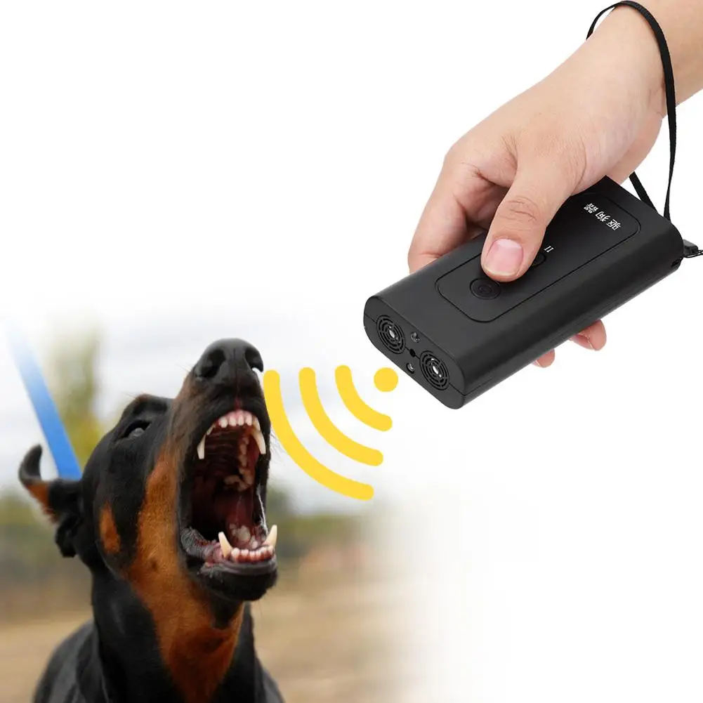 Portable Black Multifunction Ultrasonic Dog Train Repeller Anti Barking Stop Bark Training Device with Charging Cable
Portable Black Multifunction Ultrasonic Dog Train Repeller Anti Barking Stop Bark Training Device with Charging Cable