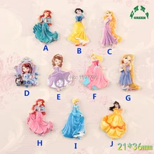 Princesa encantos lodo encantos para crianças 10 pçs resina cabochão flatback para caso de telefone 10 pçs scrapbooking charme princesa cabochons(China)