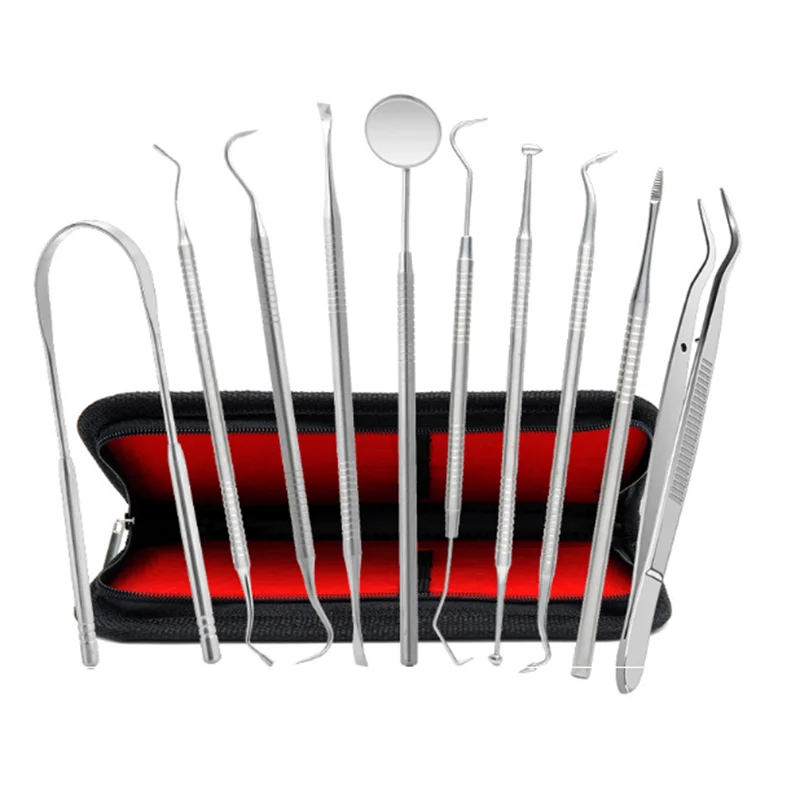 10 Pcs/set Versatile dental Tools Stainless Steel dentista Oral Hygiene Care Set Dental Instrument With Holder Case
10 Pcs/set Versatile dental Tools Stainless Steel dentista Oral Hygiene Care Set Dental Instrument With Holder Case