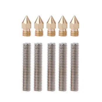 5Pcs Throat Inputting Tube + 5Pcs 0.4mm Extruder Brass Nozzle Print Heads For MK8 3D Printer Accessories Set
5Pcs Throat Inputting Tube + 5Pcs 0.4mm Extruder Brass Nozzle Print Heads For MK8 3D Printer Accessories Set