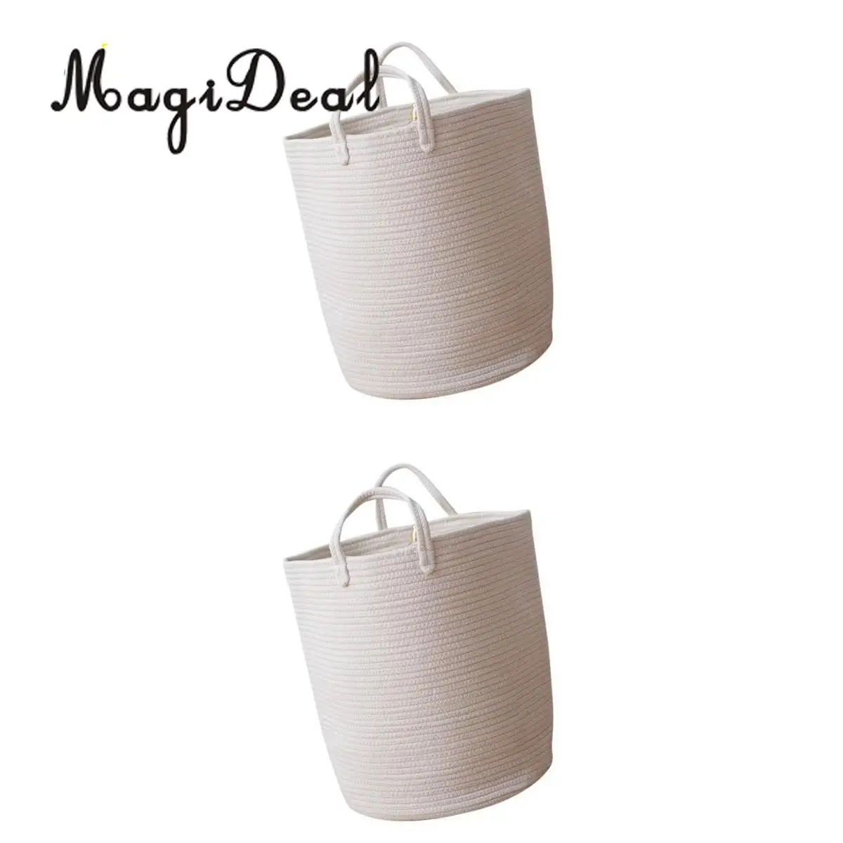 2pcs Handmade Cotton Woven Storage Basket with Handles Natural Laundry Toy Bin Towels Blanket Basket Decor Gift
2pcs Handmade Cotton Woven Storage Basket with Handles Natural Laundry Toy Bin Towels Blanket Basket Decor Gift