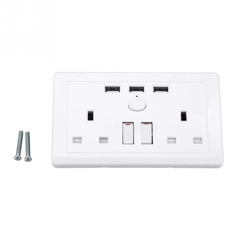 Multi-functional UK Plug Electric Wall Power Outlet Socket Tools with 3 USB Port AC 110~250V Professional
Multi-functional UK Plug Electric Wall Power Outlet Socket Tools with 3 USB Port AC 110~250V Professional