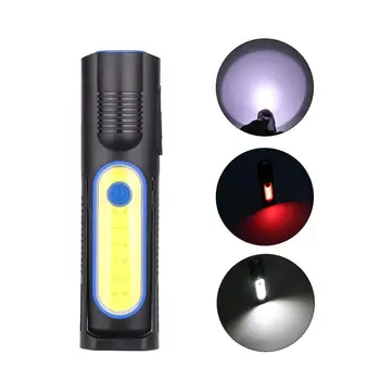 USB Rechargeable LED Flashlight COB Working Light Torch Hand Lamp Waterproof Emergency led Lights White Red Light
USB Rechargeable LED Flashlight COB Working Light Torch Hand Lamp Waterproof Emergency led Lights White Red Light