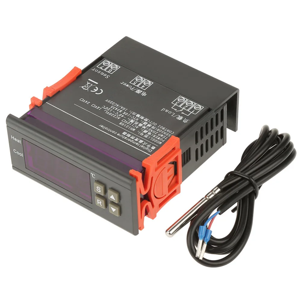 1pc AC220V 10A Digital High Accuracy Temperature Controller Thermostat Alarm with Sensor High Quality
1pc AC220V 10A Digital High Accuracy Temperature Controller Thermostat Alarm with Sensor High Quality