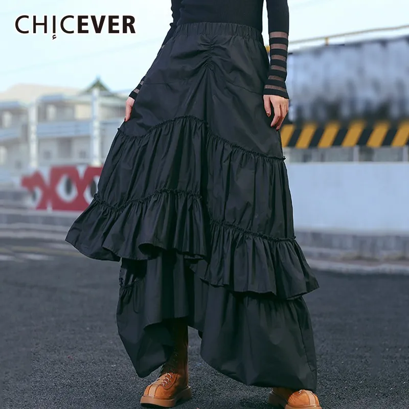 CHICEVER Autumn Winter Skirts For Women Elastic High Waist Loose Oversize Irregular Hem Women's Skirt Female Fashion Clothes New
CHICEVER Autumn Winter Skirts For Women Elastic High Waist Loose Oversize Irregular Hem Women's Skirt Female Fashion Clothes New