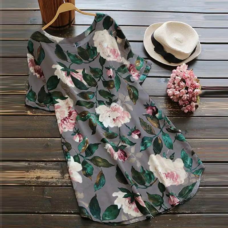 2019 Plus Size ZANZEA Summer Floral Printed Dress Women Casual O Neck Short Sleeve Sundress Vintage Cotton Linen Loose Vestido
2019 Plus Size ZANZEA Summer Floral Printed Dress Women Casual O Neck Short Sleeve Sundress Vintage Cotton Linen Loose Vestido