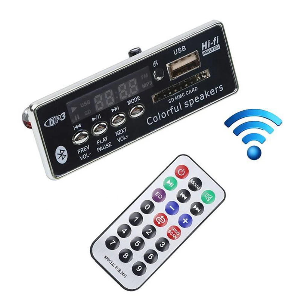 12V Car Bluetooth Wireless MP3 WMA Extended Decoder Board Audio Module USB SD TF Card FM Radio
12V Car Bluetooth Wireless MP3 WMA Extended Decoder Board Audio Module USB SD TF Card FM Radio