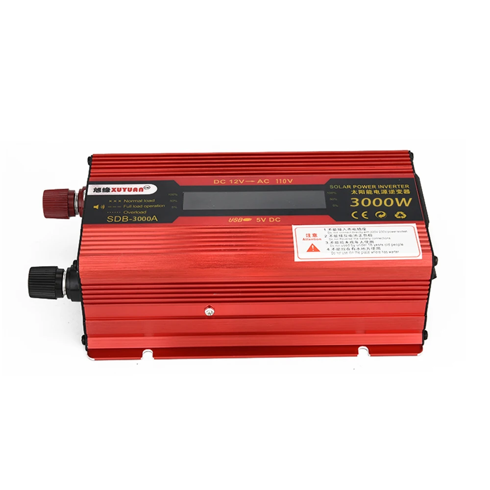 3000W Car Power Inverter Converter DC12/24V to AC110/220V 4 USB Interfaces LED Digital Display Solar
3000W Car Power Inverter Converter DC12/24V to AC110/220V 4 USB Interfaces LED Digital Display Solar