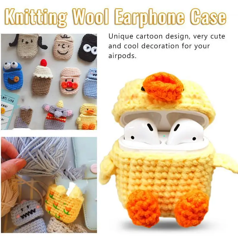 Handmade Protective Knitted Case Skin Sweater Cover Silicone Headset Box Charging Bag Knitting Wool Earphone Cover For AirPods
Handmade Protective Knitted Case Skin Sweater Cover Silicone Headset Box Charging Bag Knitting Wool Earphone Cover For AirPods