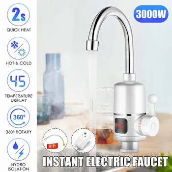 Instant Hot Water Heater Tap Fast Instantaneous Thermostat 3KW Electrical Faucet Temperature Display With Leakage Protections
Instant Hot Water Heater Tap Fast Instantaneous Thermostat 3KW Electrical Faucet Temperature Display With Leakage Protections