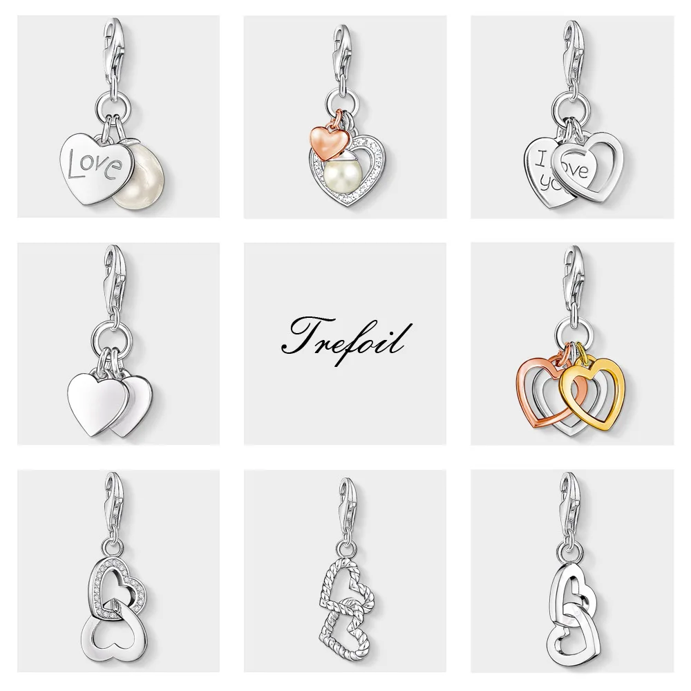 Hearts Linked Charms Pendant,2019 Fashion Jewelry 925 Sterling Silver Romantic Gift For Women Girls Fit Choker Bracelet Necklace
Hearts Linked Charms Pendant,2019 Fashion Jewelry 925 Sterling Silver Romantic Gift For Women Girls Fit Choker Bracelet Necklace