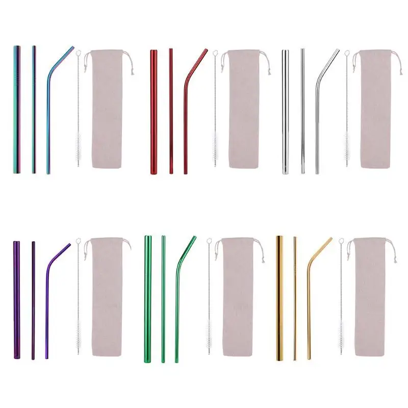 5pcs/Set Reusable 304 Stainless Steel Straw Bar Drinking Metal Straws With Cleaning Brush Kit for Party Wedding Decor new
5pcs/Set Reusable 304 Stainless Steel Straw Bar Drinking Metal Straws With Cleaning Brush Kit for Party Wedding Decor new