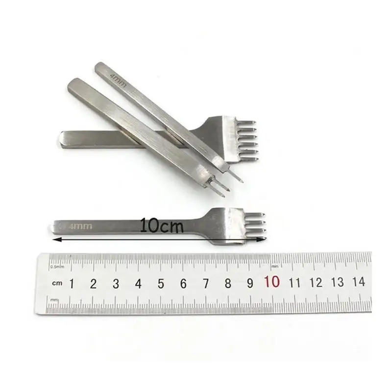 4 Pcs/set 3/4/5/6mm Leather Craft Tools Hole Punches Lacing Stitching Punch Tool 1+2+4+6 Prong #CW
4 Pcs/set 3/4/5/6mm Leather Craft Tools Hole Punches Lacing Stitching Punch Tool 1+2+4+6 Prong #CW