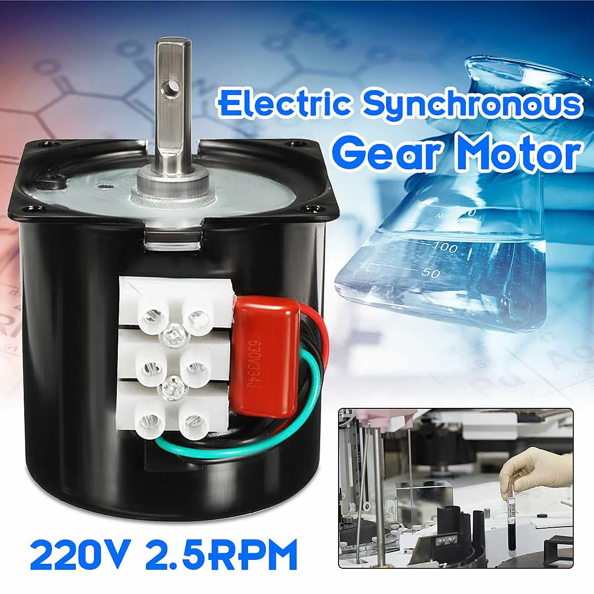 AC 220V 2.5RPM High Torque Gear-Box Electric Synchronous Gear Motor Replacements
AC 220V 2.5RPM High Torque Gear-Box Electric Synchronous Gear Motor Replacements